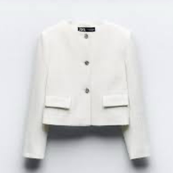Nwt- zara- textured blazer-Large - Picture 1 of 4
